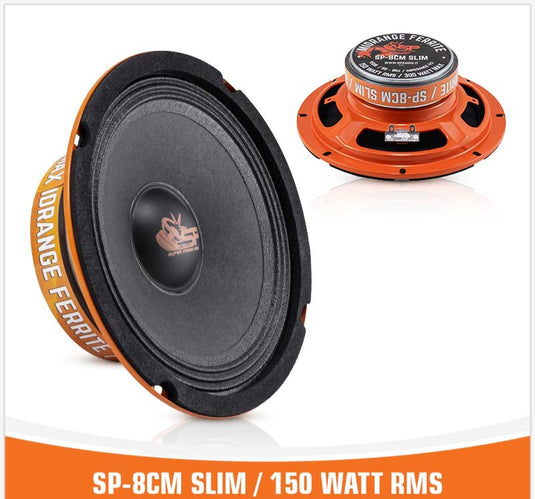SP 8CM SLIM MIDRANGE SUPER SLIM 8"/20CM 150W RMS (PAIR)