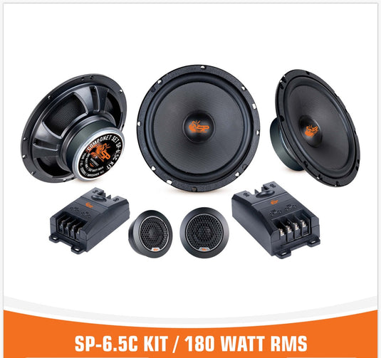 SP Audio 6.5C 2 WAY 2 WOOFER +2 TW + 2 CROSS 180 RMS