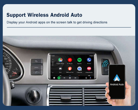 Audi Q7 / SQ7 / RSQ7 MMI 3G 3G+ WIRELESS Apple Carplay & Android Auto Upgrade KIT (2009-2015)