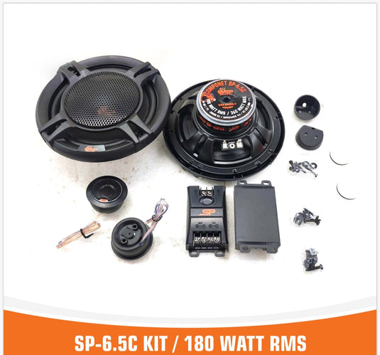 SP Audio 6.5C 2 WAY 2 WOOFER +2 TW + 2 CROSS 180 RMS