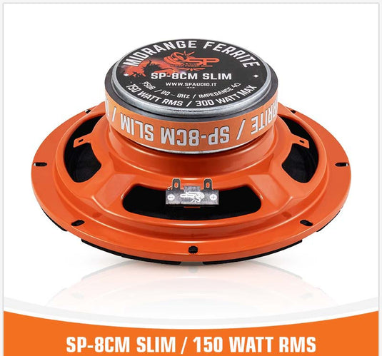 SP 8CM SLIM MIDRANGE SUPER SLIM 8"/20CM 150W RMS (PAIR)