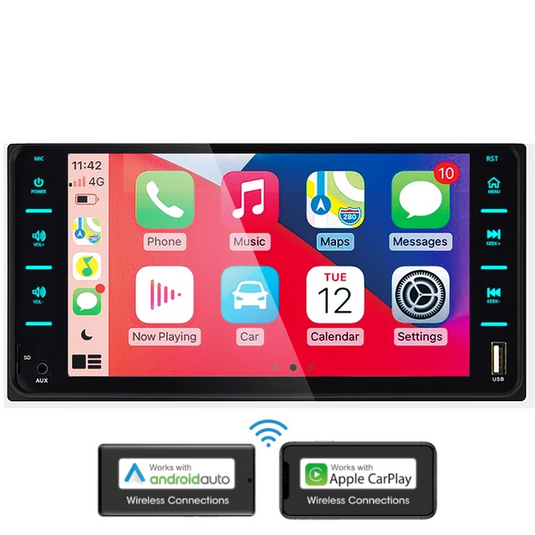 DERTON MP-300WCA TOYOTA/ NISSAN Size WIRELESS APPLE CARPLAY & ANDROID AUTO Stereo 200x100mm