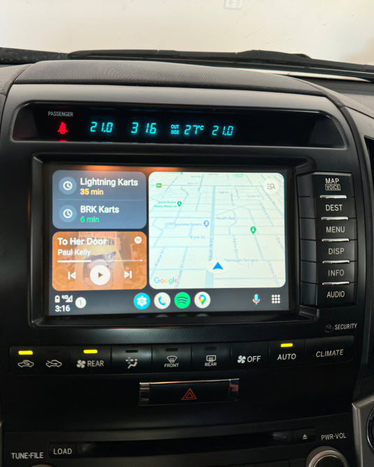 Toyota Land Cruiser LC200 (2008-2013 Pre-facelift) Compatible Wireless Apple CarPlay & Android Auto Upgrade Kit