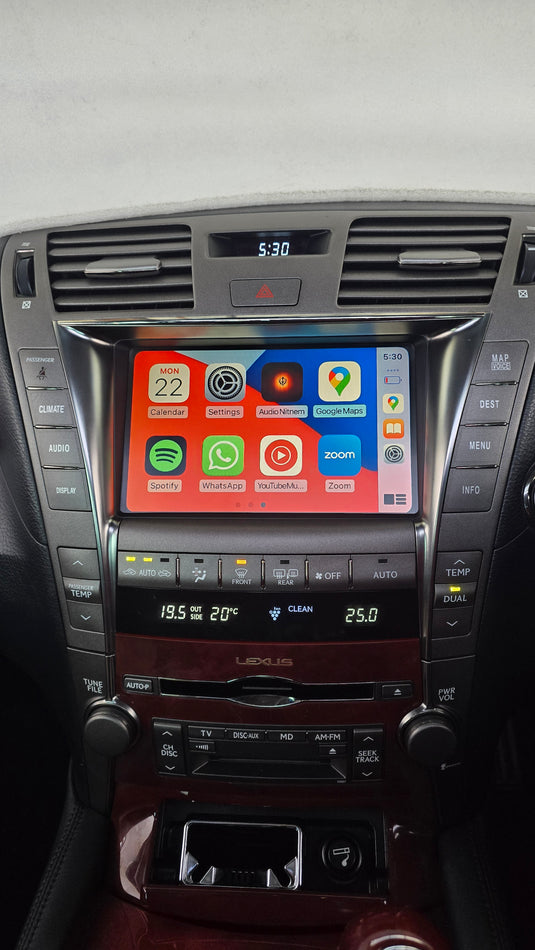 Lexus LS LS460 LS600 2006-2012 Compatible OEM Head Unit Wireless Apple CarPlay & Android Auto Upgrade Kit