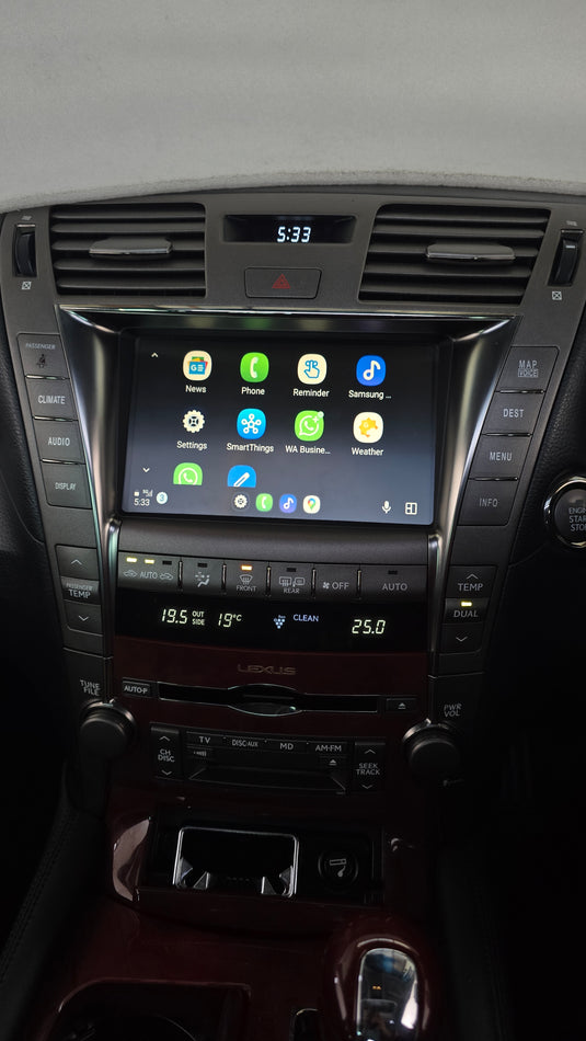 Lexus LS LS460 LS600 2006-2012 Compatible OEM Head Unit Wireless Apple CarPlay & Android Auto Upgrade Kit