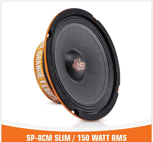 SP 8CM SLIM MIDRANGE SUPER SLIM 8"/20CM 150W RMS (PAIR)