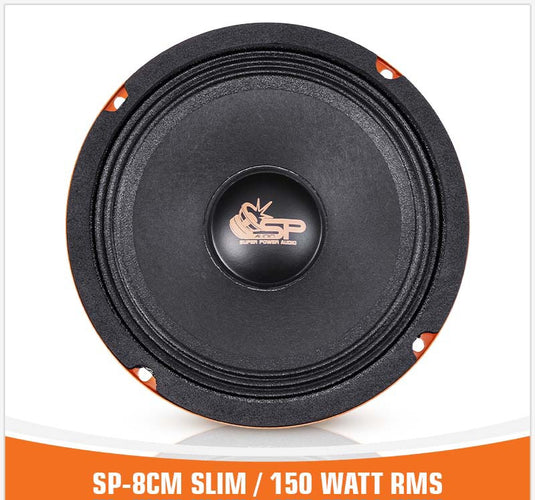 SP 8CM SLIM MIDRANGE SUPER SLIM 8"/20CM 150W RMS (PAIR)