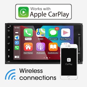 DERTON DT-200WCA Wireless CarPlay & Android Auto TOYOTA/MITSUBISHI/SUBARU/NISSAN SIZE Stereo (200X100MM)