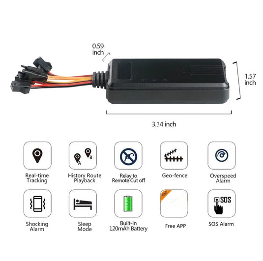 4G GPS Tracker For Car Motorcycle Vehicle Tracking Device with Lifetime free App or Web Access