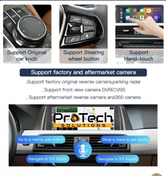 BMW 5 Series F10 F11 2010-2012 CIC Linux 10.25'' WIRELESS Apple CarPlay Android Auto Screen