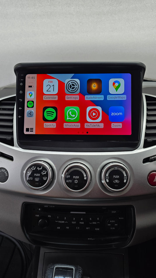 Mitsubishi Triton Wireless Apple CarPlay/ Android Auto MultiMedia Unit with Frame