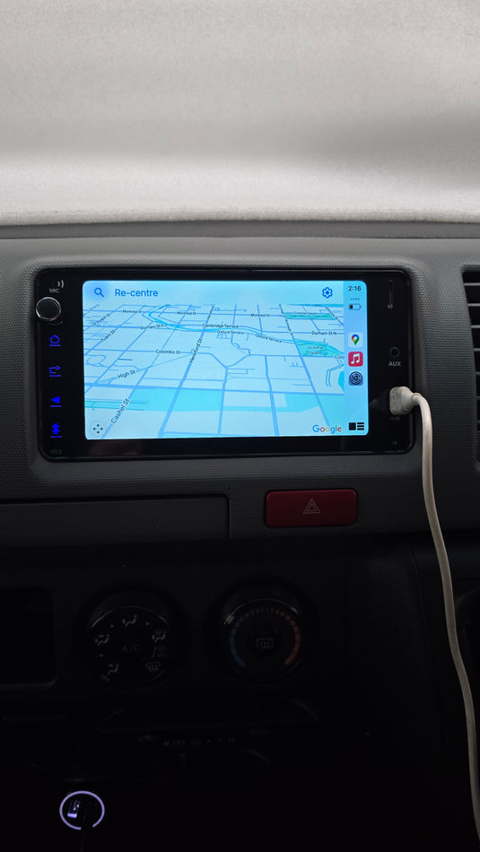 Toyota Hiace Compatible Apple Carplay/ Android Auto oem size Derton MP-515CA stereo