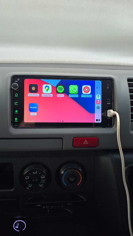 Toyota Hiace Compatible Apple Carplay/ Android Auto oem size Derton MP-515CA stereo