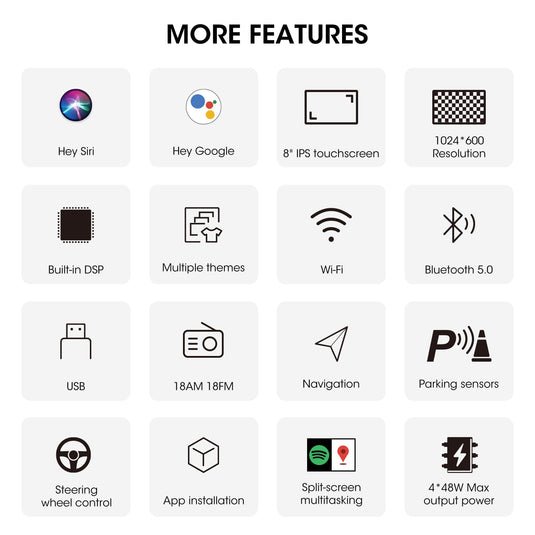 DERTON DT-600WCA Double Din Wireless CarPlay / Android Auto Multimedia Unit