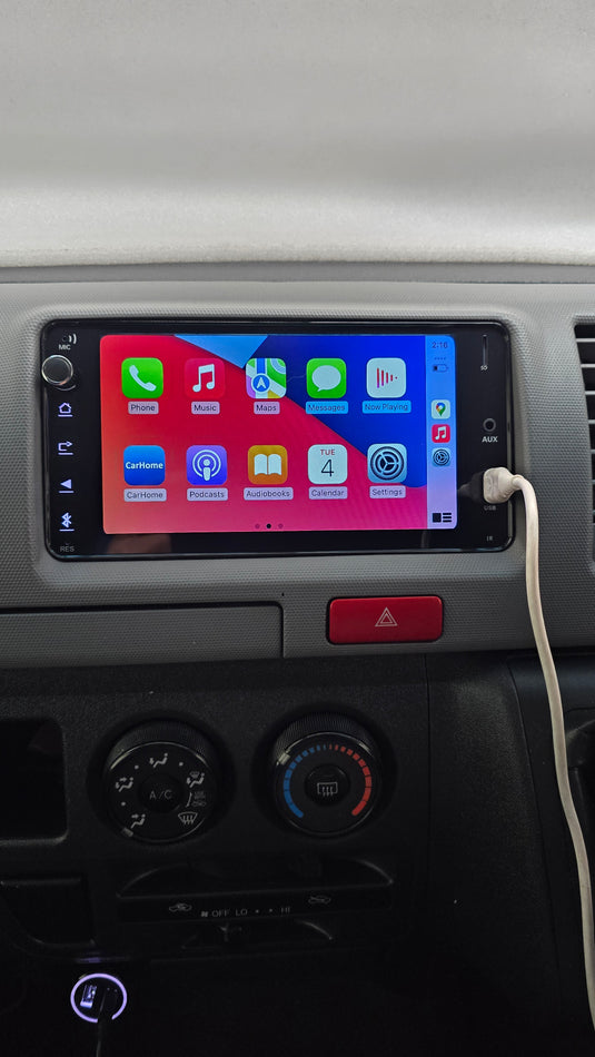 Toyota Hiace Compatible Apple Carplay/ Android Auto oem size Derton MP-515CA stereo