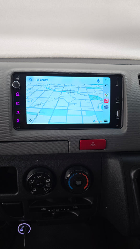 Toyota Hiace Compatible Apple Carplay/ Android Auto oem size Derton MP-515CA stereo