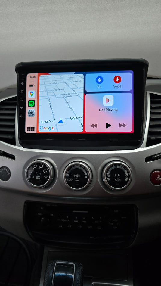 Mitsubishi Triton Wireless Apple CarPlay/ Android Auto MultiMedia Unit with Frame