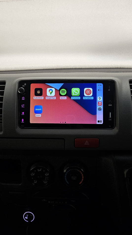 Toyota Hiace Compatible Wireless Apple CarPlay/ Wireless Android Auto oem size Derton MP-500WCA stereo