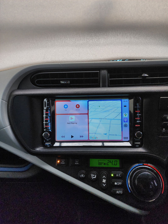 TOYOTA AQUA Compatible Wireless Apple CarPlay/ Android Auto stereo, supports factory camera/steering wheel control buttons