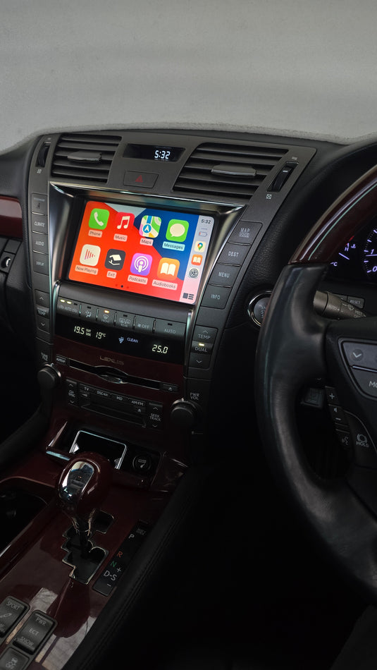 Lexus LS LS460 LS600 2006-2012 Compatible OEM Head Unit Wireless Apple CarPlay & Android Auto Upgrade Kit