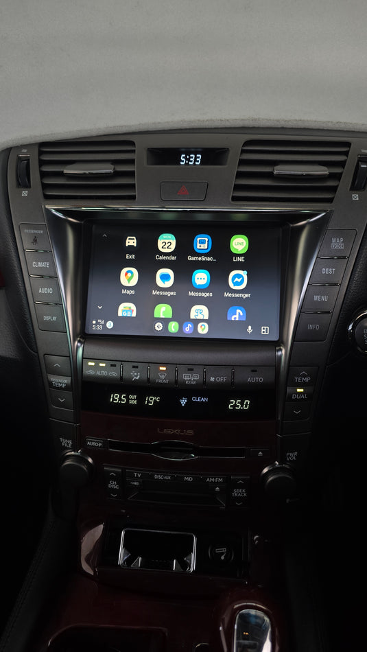 Lexus LS LS460 LS600 2006-2012 Compatible OEM Head Unit Wireless Apple CarPlay & Android Auto Upgrade Kit