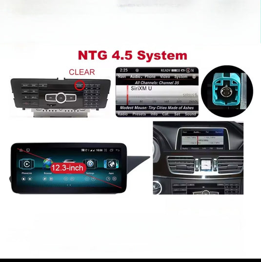 12.3“ Premium Touch screen for Mercedes Benz E Class W212 NTG 4.5 Wireless Apple CarPlay Android Auto