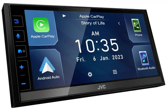 JVC KW-M785BW WIRELESS ANDROID AUTO/CARPLAY MECHLESS short chassis AV MULTIMEDIA UNIT