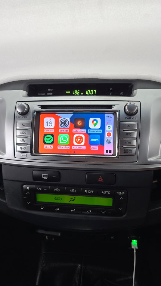 Toyota Hilux Compatible Wireless Apple CarPlay & Android Auto Upgrade Kit (Retains Factory Systems)