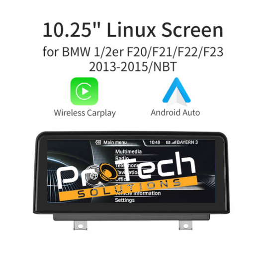 BMW 1/2 Series F20~F21 2013-2015 NBT Linux 10.25'' WIRELESS Apple CarPlay Android Auto Screen * PRE ORDER *