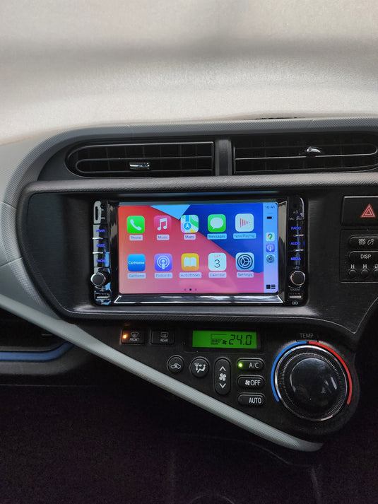 TOYOTA AQUA Wireless Apple CarPlay/ Android Auto stereo, supports factory camera/steering wheel control buttons